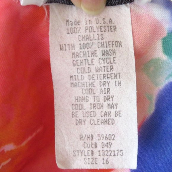 Vintage Floral Peplum Jacket Blouse Blazer Chiffon Sleeve Buttons Shoulder Pads - Picture 12 of 13